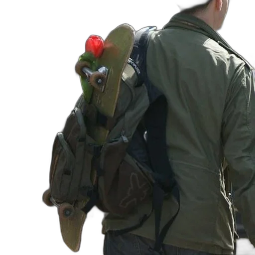 jacket, weapon, staff, hat transparent PNG cut-out