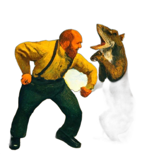 animal, creature, jacket, staff transparent PNG cut-out