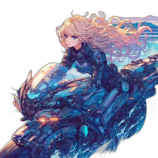 sword, weapon, dragon, hair transparent PNG cut-out
