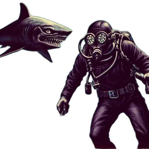 creature, mask, concept art, comic book art transparent PNG cut-out