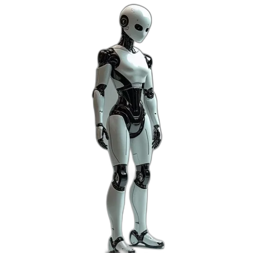 robot, 3d render, concept art, cyberpunk transparent PNG cut-out