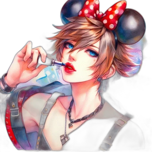 hat, staff, watercolor, anime transparent PNG cut-out