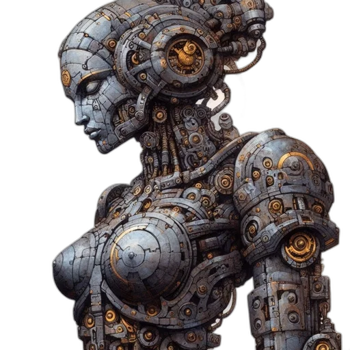 robot, face, mask, weapon transparent PNG cut-out
