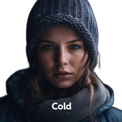 jacket, hat, face, jewelry transparent PNG cut-out