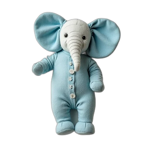 3d render, blue, natural, elephant transparent PNG cut-out