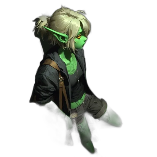 mask, staff, jacket, creature transparent PNG cut-out