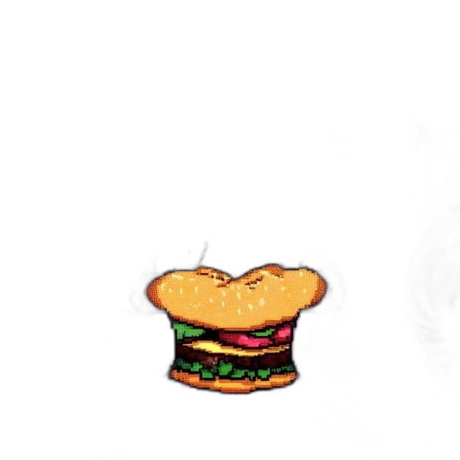 food, animal, hat, pixel art transparent PNG cut-out