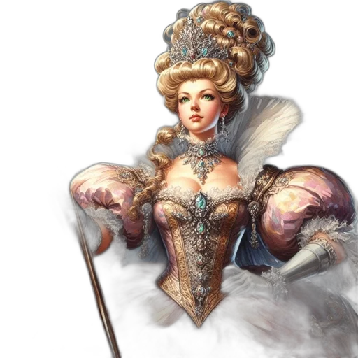 crown, dress, fantasy art, concept art transparent PNG cut-out