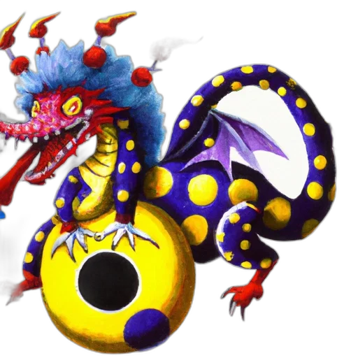 dragon, creature, staff, animal transparent PNG cut-out