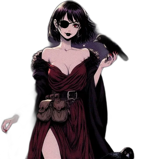 dress, staff, fantasy art, concept art transparent PNG cut-out