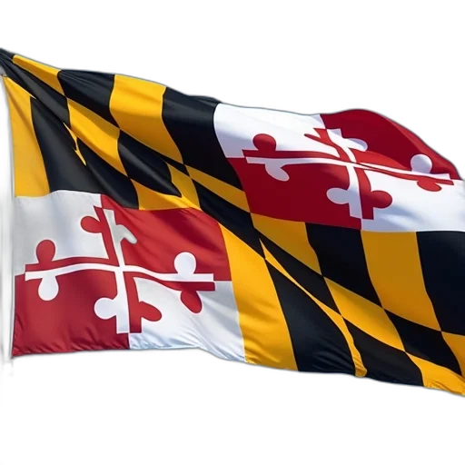 maryland, state, flag transparent PNG cut-out