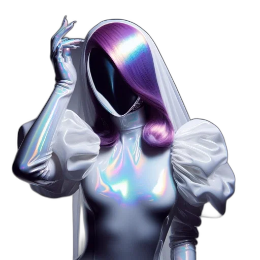 mask, robot, hair, dress transparent PNG cut-out