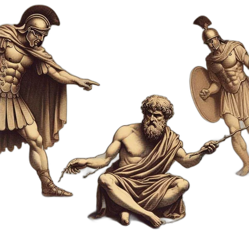 concept art, fire, seated, man transparent PNG cut-out