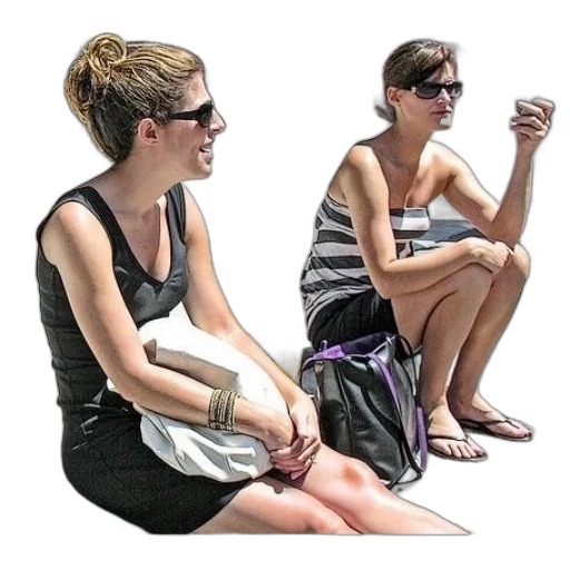 dress, jewelry, umbrella, staff transparent PNG cut-out