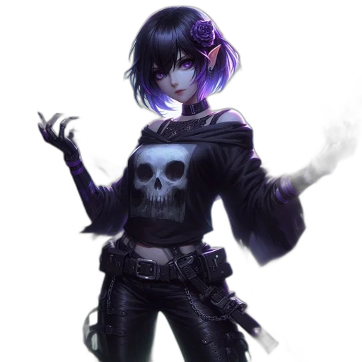 jacket, staff, concept art, cyberpunk transparent PNG cut-out