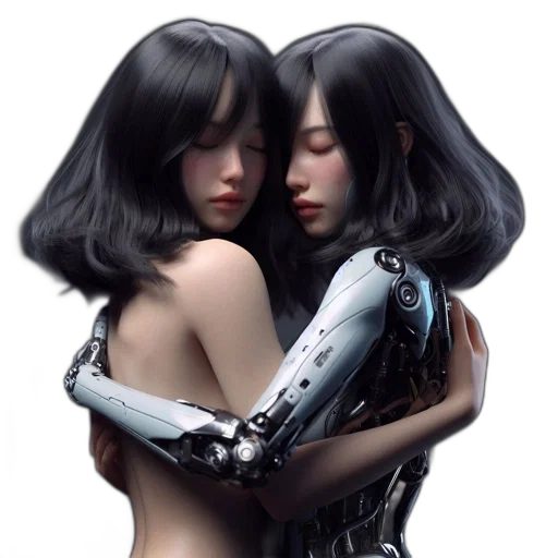 robot, cyberpunk, concept art, photorealistic transparent PNG cut-out