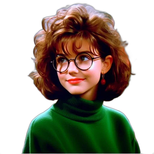 face, hair, jacket, staff transparent PNG cut-out