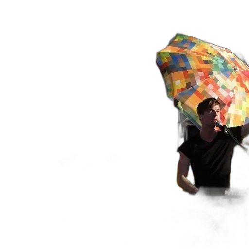 umbrella, jacket, staff, hat transparent PNG cut-out