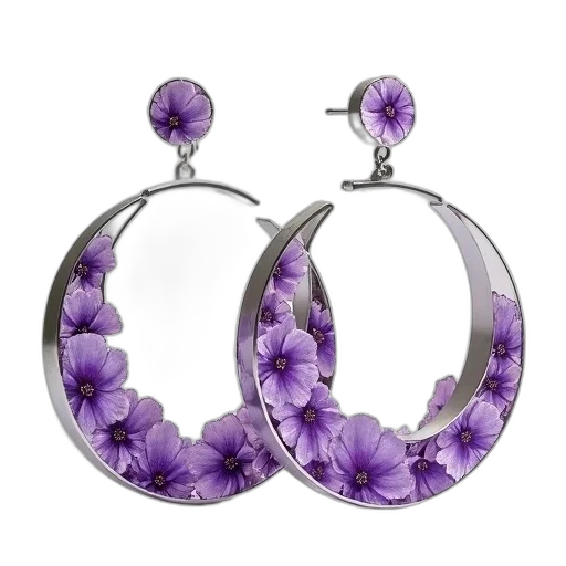 jewelry, pair, silver, hoop transparent PNG cut-out