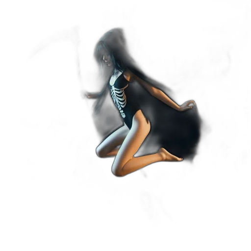 shoes, mask, creature, hair transparent PNG cut-out