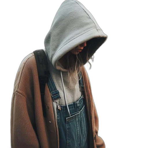 jacket, dress, mask, hat transparent PNG cut-out