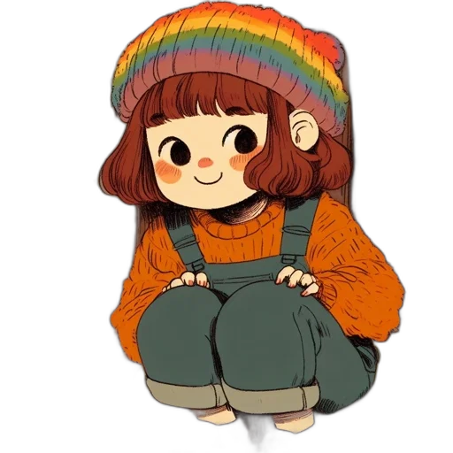 hat, jacket, creature, face transparent PNG cut-out