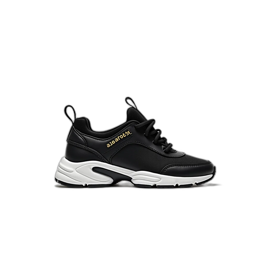 shoes, 3d render, photorealistic, black transparent PNG cut-out