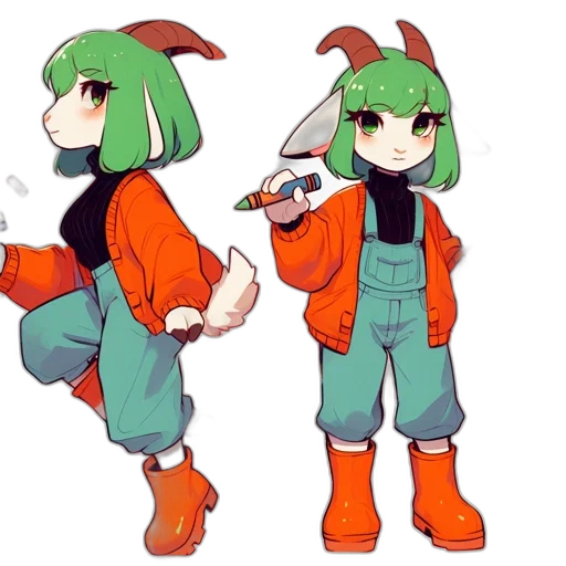 jacket, weapon, creature, staff transparent PNG cut-out