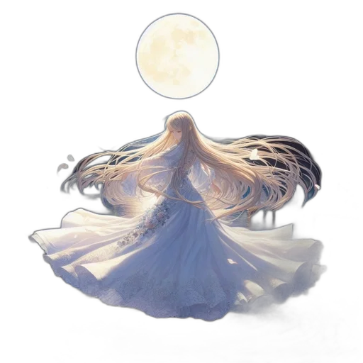 dress, hair, creature, mask transparent PNG cut-out