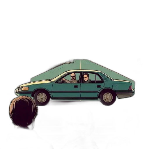 car, umbrella, robot, hair transparent PNG cut-out