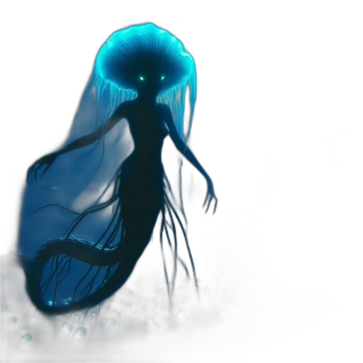 creature, mask, dress, hair transparent PNG cut-out