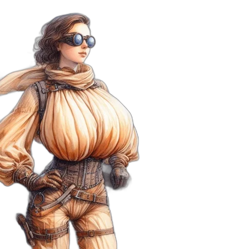 jacket, dress, concept art, comic book art transparent PNG cut-out