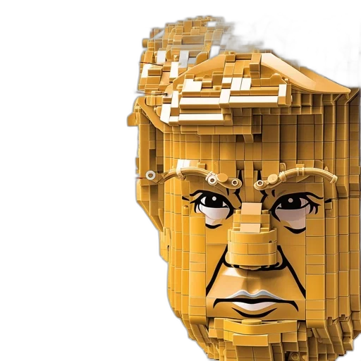 robot, face, mask, crown transparent PNG cut-out
