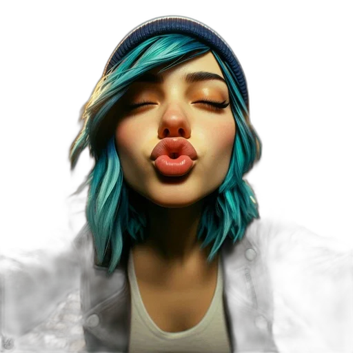 face, photorealistic, 3d render, concept art transparent PNG cut-out