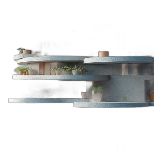 building, concept art, 3d render, photorealistic transparent PNG cut-out
