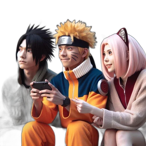 anime, concept art, comic book art, 3d render transparent PNG cut-out