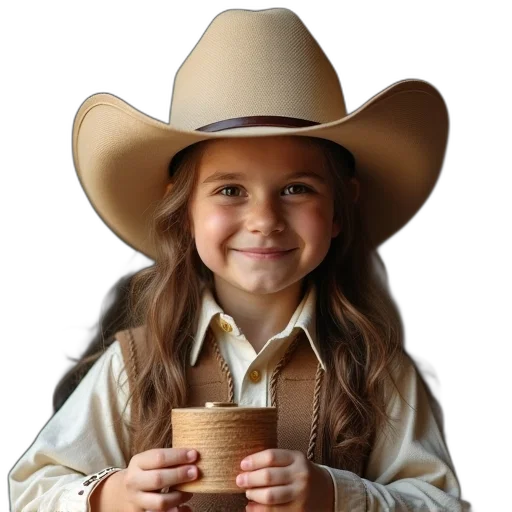 hat, photorealistic, little, girl transparent PNG cut-out