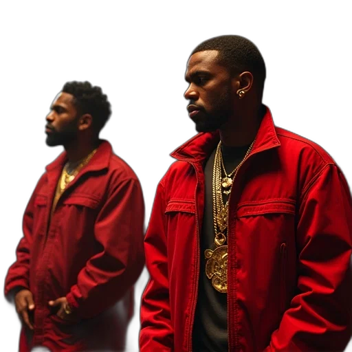 jacket, red, music, video transparent PNG cut-out