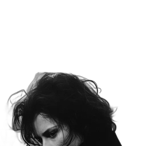 hair, face, jacket, creature transparent PNG cut-out