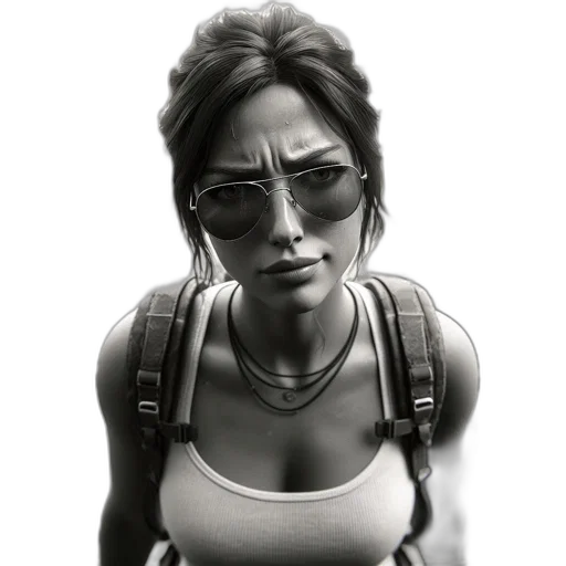 face, weapon, jacket, concept art transparent PNG cut-out