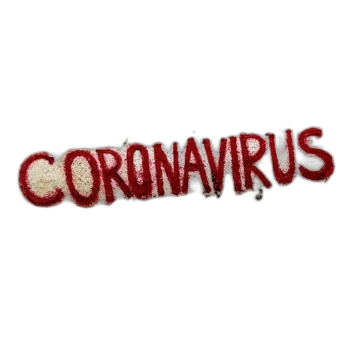 word, coronavirus, painted, stick transparent PNG cut-out