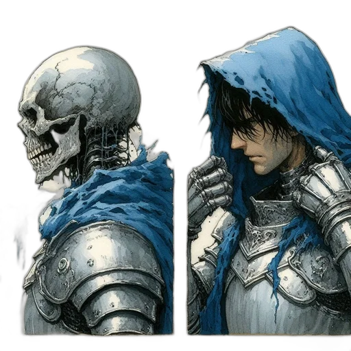 sword, jacket, face, mask transparent PNG cut-out