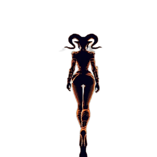 dress, robot, staff, creature transparent PNG cut-out