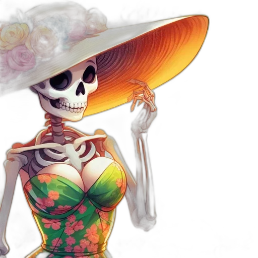 hat, dress, jewelry, concept art transparent PNG cut-out