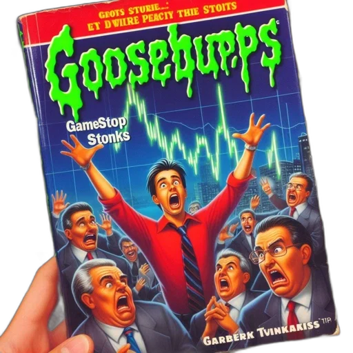 comical, goosebumps, parody, titled transparent PNG cut-out