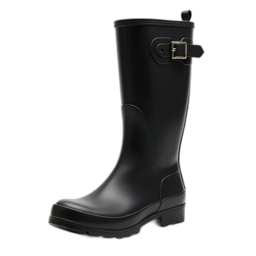 shoes, black, rubber, rain transparent PNG cut-out