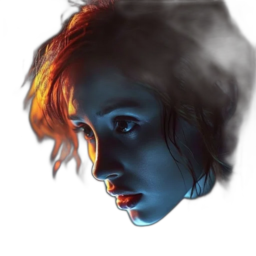 face, mask, hair, robot transparent PNG cut-out