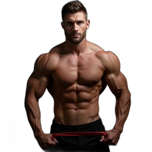 animal, photorealistic, muscular, man transparent PNG cut-out