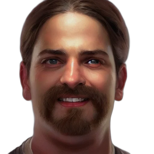 face, staff, hair, photorealistic transparent PNG cut-out