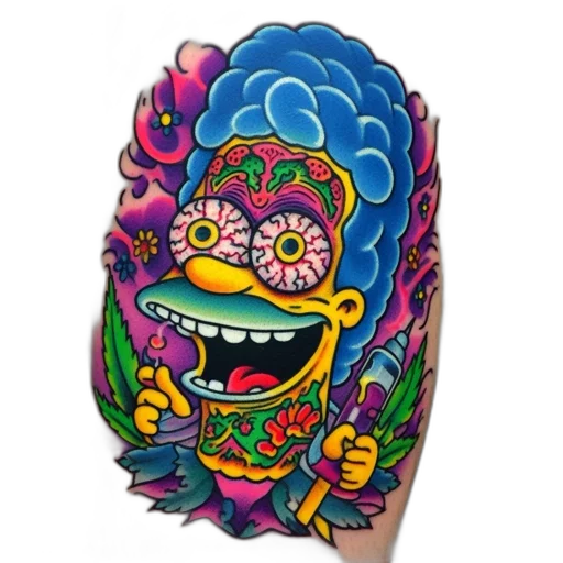 cartoon, photorealistic, elaborate, tattoo transparent PNG cut-out